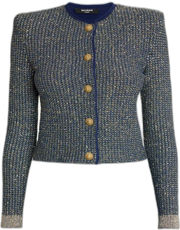 Glittered Tweed Cardigan