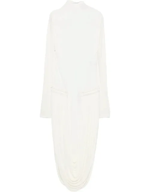 Draped-detail Midi Dress