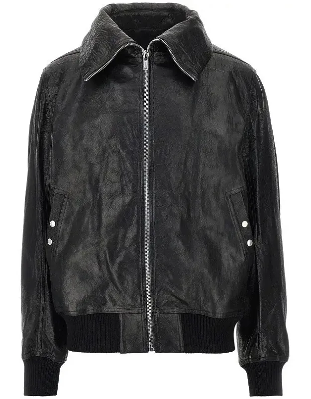 Dracuflight Leather Bomber Jacket