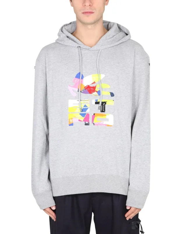 Etro Hoodie Drawstring Hood Patchwork Logo Print