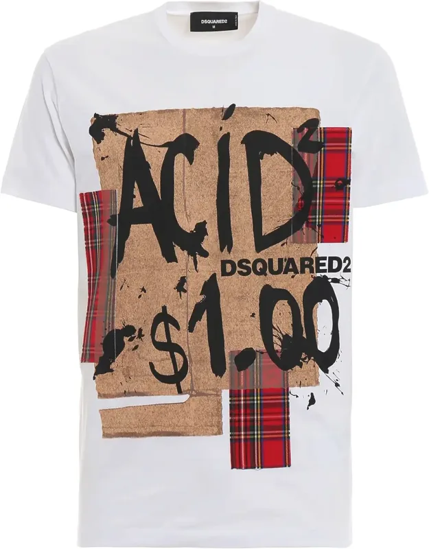Acid Print Graphic Cotton T-shirt