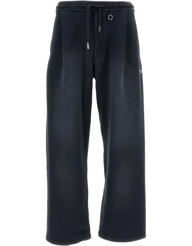 Wide-leg Cotton Drawstring Trousers