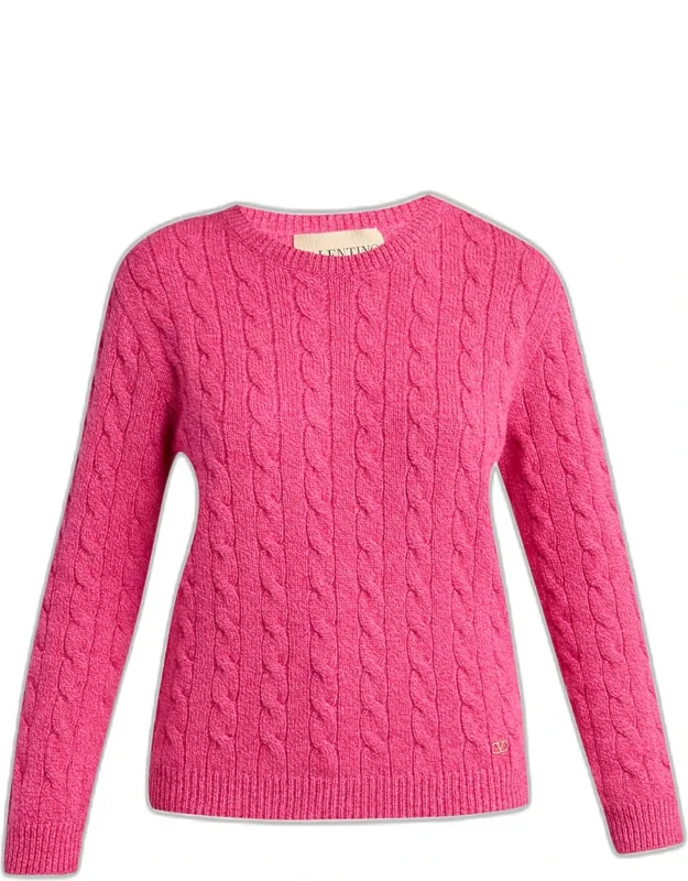 Cable Knit Crewneck Sweater
