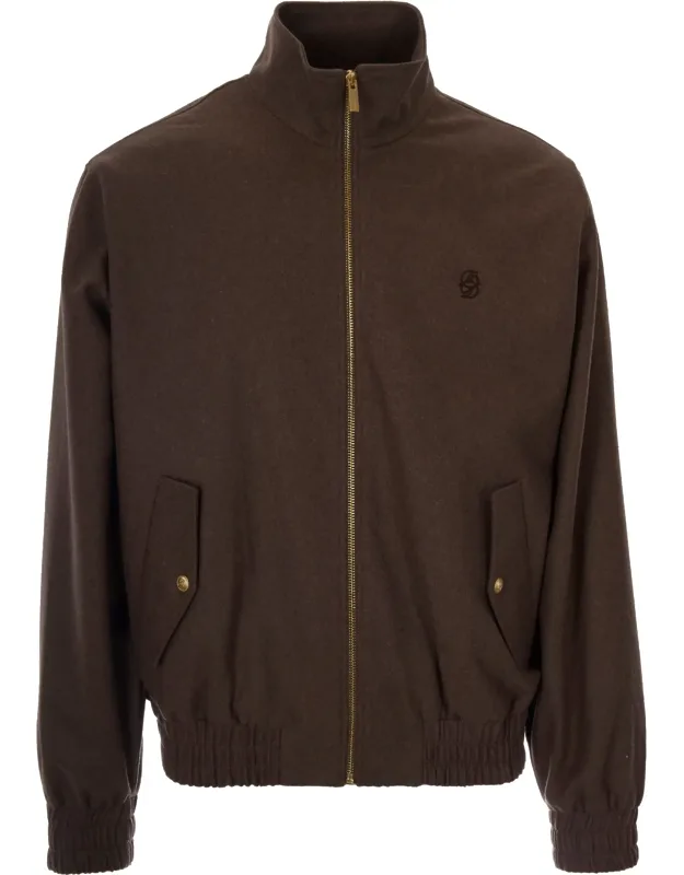 Flannel Jacket With High Collar