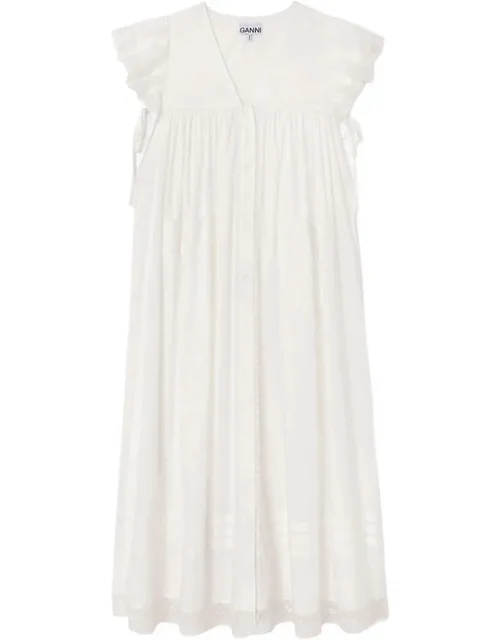 Lace-trim Ruffled Dress