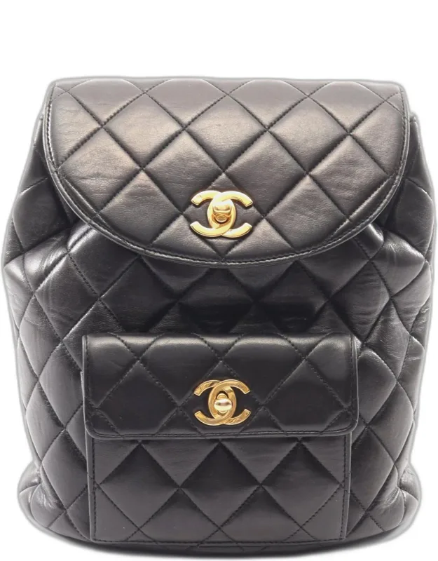 Vintage Duma Medium Lambskin Leather Backpack Bag