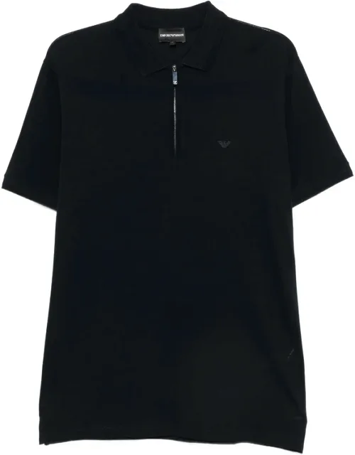 Zip-fastening Logo-embroidered Polo Shirt