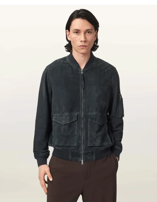 Rokko Relaxed Suede Bomber Jacket