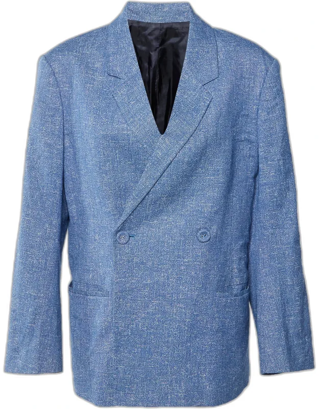 Cotton & Linen Double Breasted Blazer