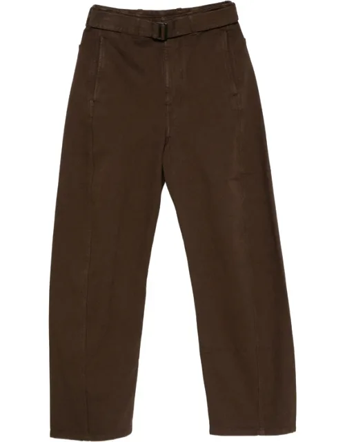 Belted Wide-leg Jeans