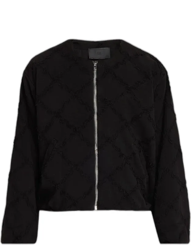 Diamond-fringed Cropped Jacket