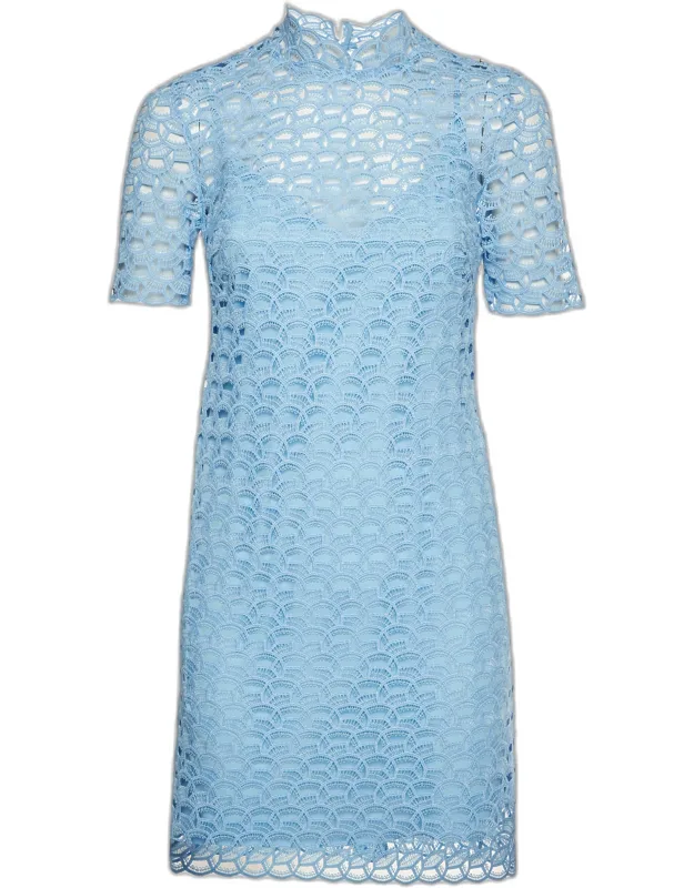 Lace Short Sleeve Dress