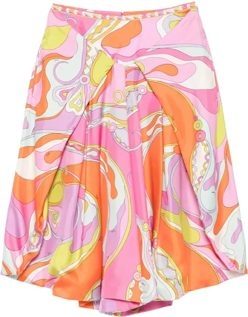 Iride-print Silk Trousers