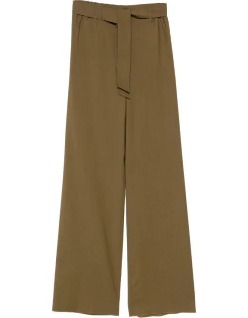 Belted Wide-leg Trousers
