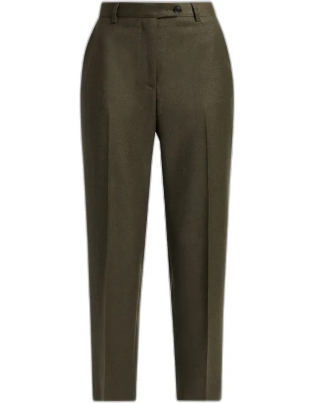 Shimmer Wool-blend Straight Trousers
