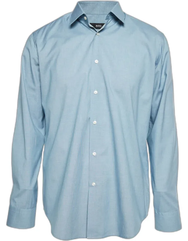 Micro Houndstooth Print Poplin Shirt