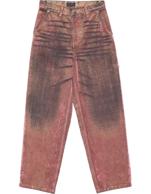 Washed-effect Hammer-loop Jeans