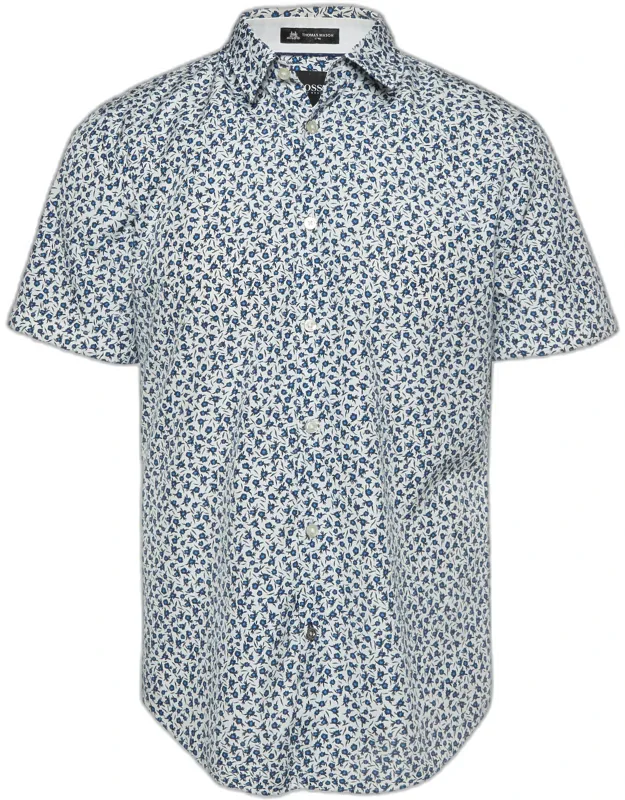 Floral Print Poplin Slim Fit Shirt