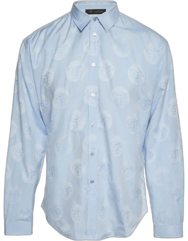 Medusa Head Cotton Button Up Shirt