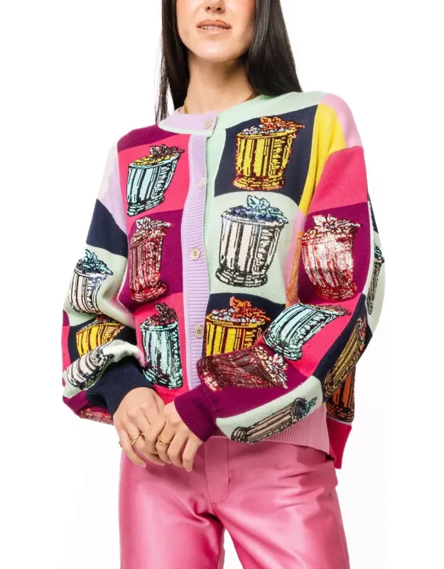 Colorblock Button Down Sweater