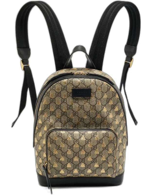Day Bees Small Canvas And Leather Backpack
