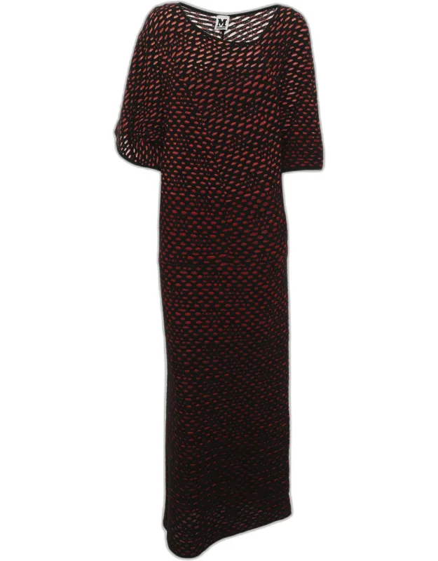 Patterned Knit Flared Mini Dress