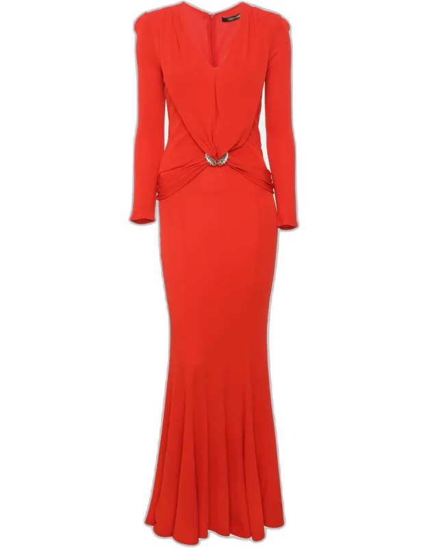 Jersey Long Sleeve Maxi Dress