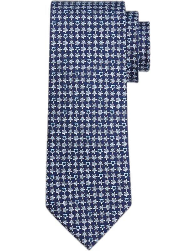Micro-gancio And Turtle Silk Tie
