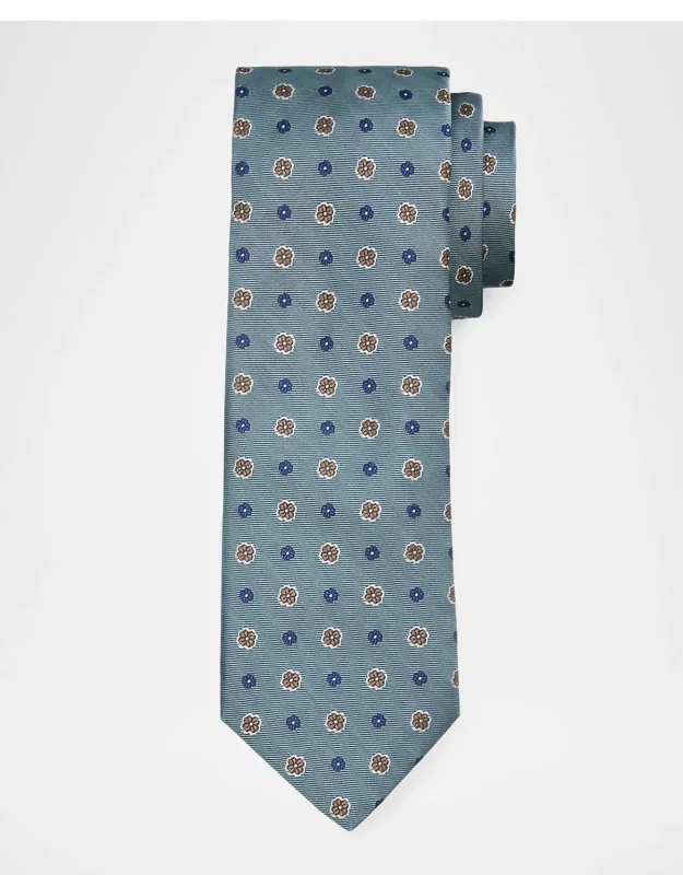 Micro-floral Jacquard Silk Tie