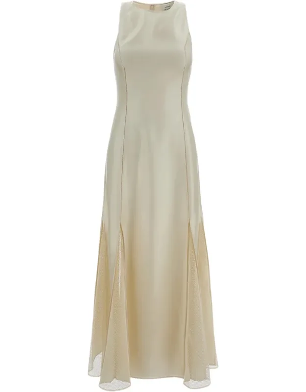 Silk Twill Maxi Dress