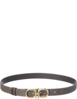 Ferragamo Gancini Reversible Leather Belt - Adjustable And Custom Fit