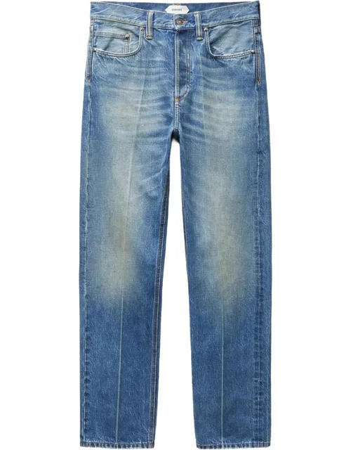 Distressed Straight Jeans