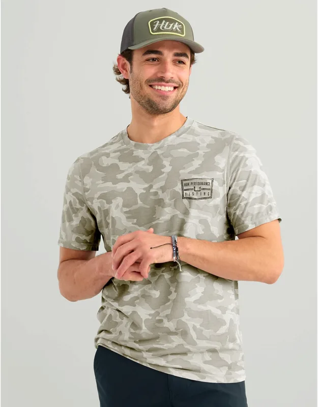 Drift Short Sleeve Performance T-shirt - Camo With Upf 30+ Protection And Anti-microbial Treatment