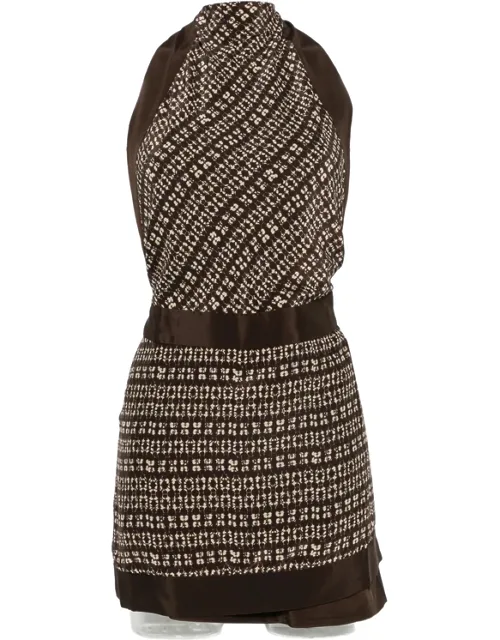 Astrid Printed Halter-neck Mini Dress