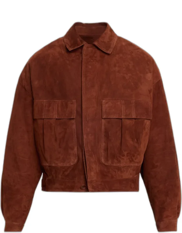 Lamb Suede Shirt Jacket