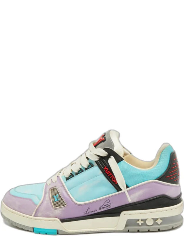 Lv Trainer Sneakers With Multicolor Leather And Fabric