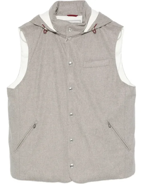Hooded Press-stud Gilet