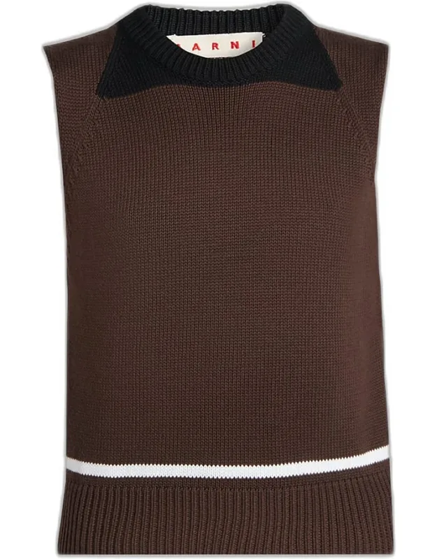 Sleeveless Crewneck Sweater