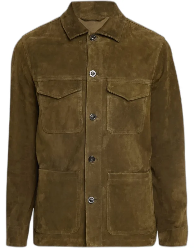 Leather Workwear Shirt Jacket