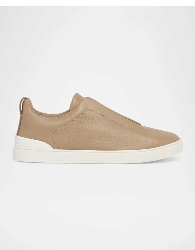 Deerskin Triple Stitch Sneakers
