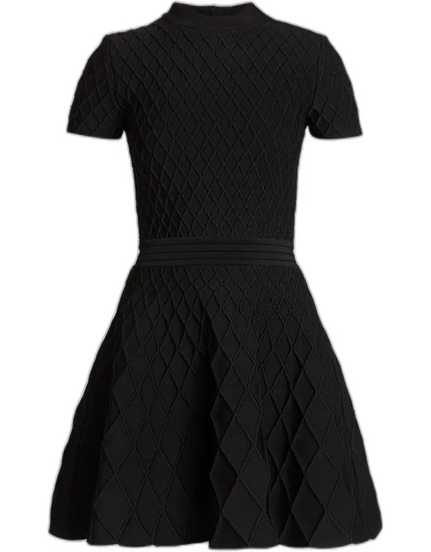 Diamond Compact Knit Mini Dress
