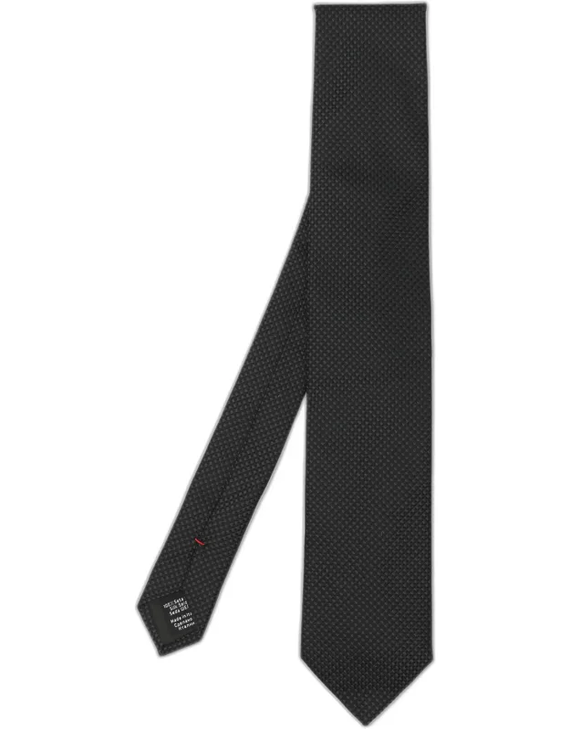 Micro Patterned Jacquard Silk Neck Tie