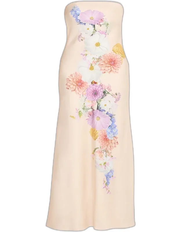 Floral-print Midi Dress