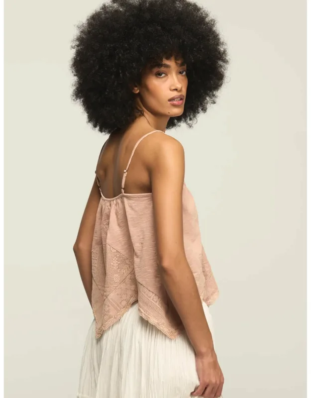Crochet Trim Handkerchief Tank