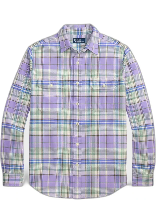 Classic Fit Plaid Flannel Button-down Shirt
