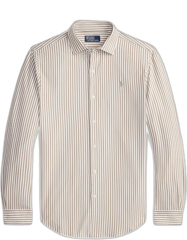 Pinstripe Cotton Oxford Sport Shirt