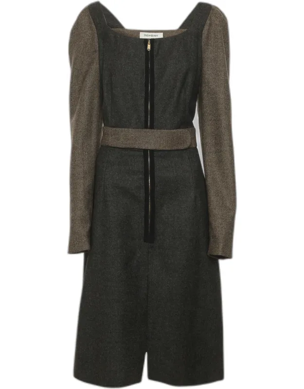 Wool Blend Knee Length Dress