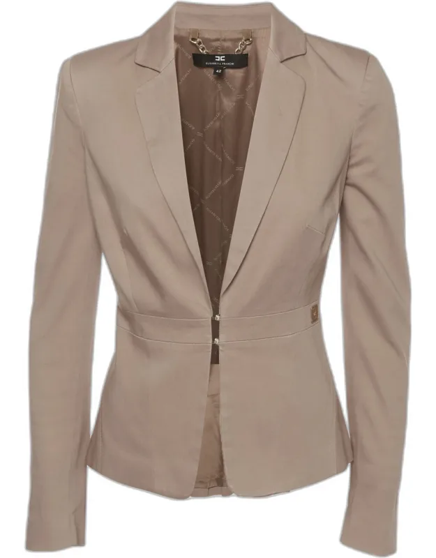 Cotton Single Breasted Fitted Blazer