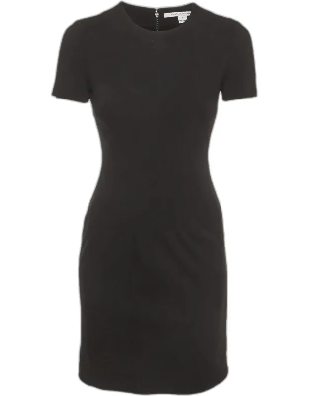 Stretch Crepe Short Sleeve Mini Dress