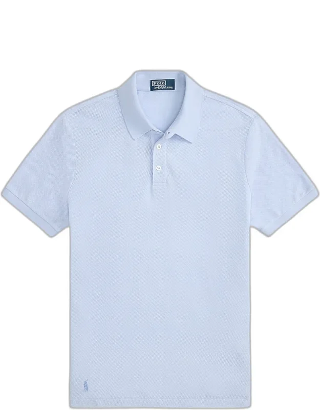 Pointelle Jersey Knit Polo Shirt